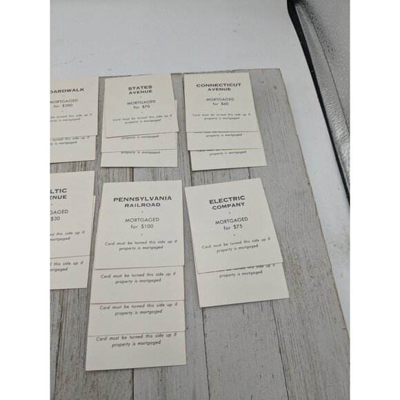 Vintage 1974 Monopoly Anniversary Edition Game Replacement Property Cards - Picture 6 of 6